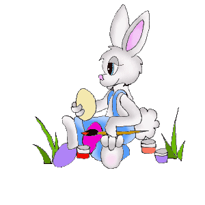 Gif animé Pâques lapin oeuf